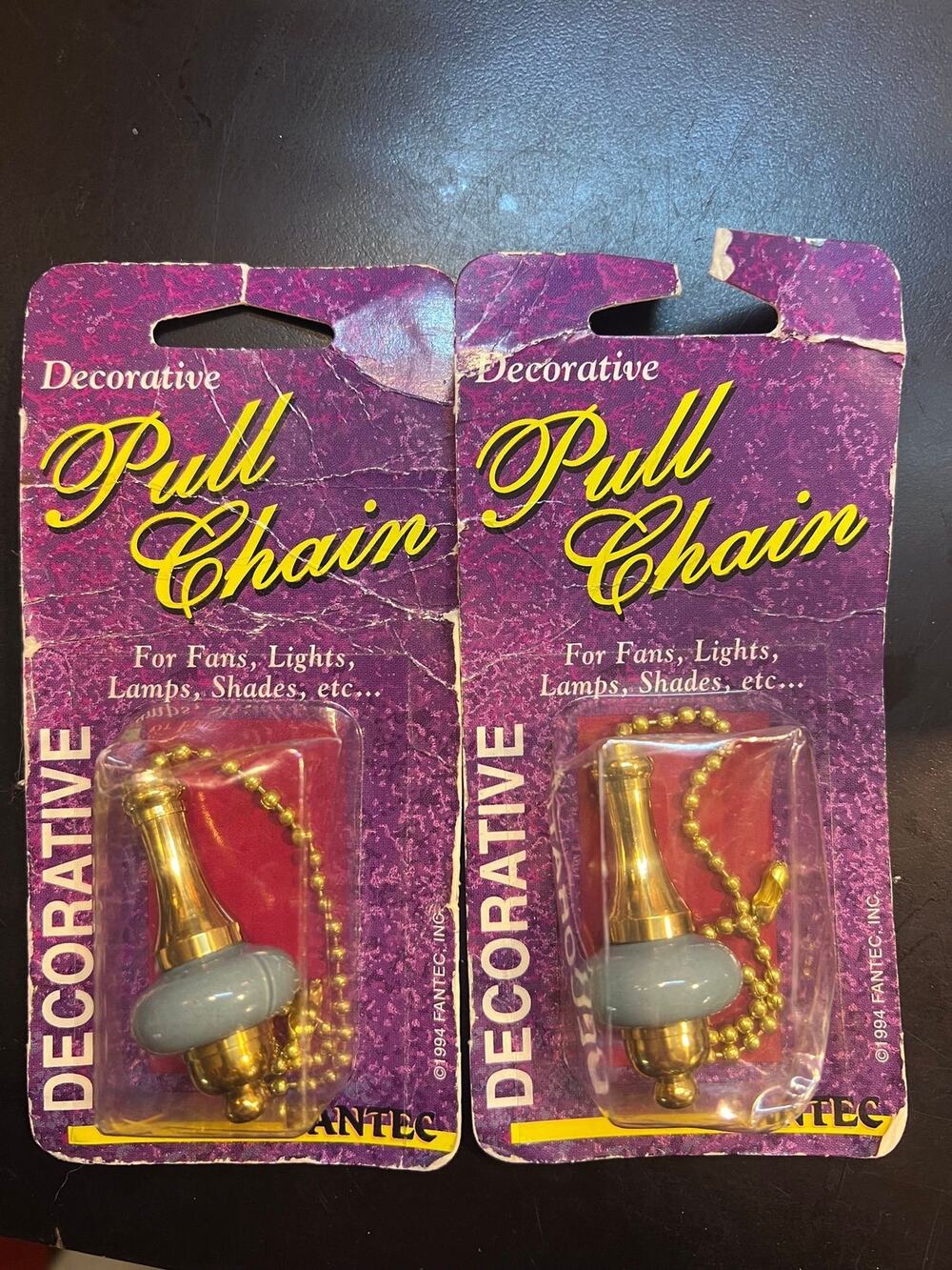 Set of 2 vintage pull chain for ceiling fan